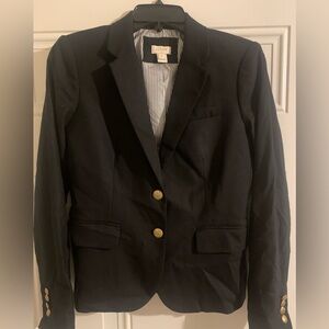 Classic J Crew Women’s Navy Blue Jacket with Gold Buttons Size 2 Preppy